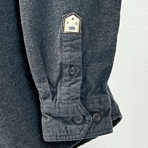 Dakota Grizzly Chamois Flannel Button Front Shirt Mens Large Long Sleeve Gray - Picture 5 of 8